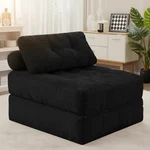3-IN-1 Folding Sleeper Chair Bed: Modern Black Lounge For Living & Bedroom New. Price: $181.89.