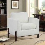 Lifestyle Solutions Victor Accent Chair In Cream Fabric And Brown Legs New. Price: $352.96.