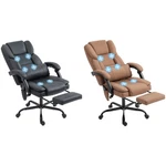 Homcom Office Chair With Massage, Reclining Desk New. Price: $159.99.