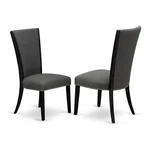 East West Furniture Verona 39" Fabric Dining Chairs Black/gray (set Of 2) New. Price: $236.77.