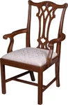 Art Nouveau Camden Arm Chair Ivory Upholstered New. Price: $2865.00.