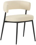 Tov Maxine 22" Wide Modern Deco Cream Vegan Leather Dining Chair New. Price: $299.00.