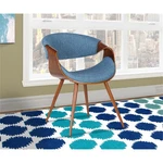 Armen Living Butterfly Modern Fabric Dining Chair Walnut And Blue New. Price: $210.99.