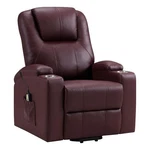 Benjara Stoy Power Lift Recliner Chair- Massage- 36" Wine Red Faux Leather New. Price: $661.87.