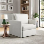 Serta Bakersfield Twin Convertible Chair Cream Woven Fabric Upholstery New. Price: $597.99.