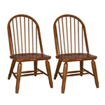 Pemberly Medium Brown Bow Back Side Chair Oak-set Of 2 New. Price: $485.99.