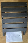 Lue Bona Folding Adirondack Chair Ottoman, Outdoor Hdps Footrest Assembled Black Open. Price: $47.99.