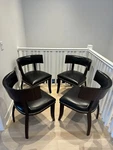 Set Of 4 - Ralph Lauren Home Clivedon Dining Chair (croc Black Leather Macassar) New. Price: $12000.00.