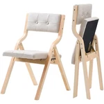 Vevor Wooden Folding Chairs With Padded Cushion And Frame Beige Set Of 2 New. Price: $119.99.
