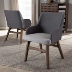 Bowery Hill 32.68"H Mid-century Fabric Dining Arm Chair Gray (set Of 2) New. Price: $318.33.