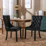 2PCSX High-end Tufted Solid Wood Contemporary Velvet Upholstered Dining Chair New. Price: $183.00.