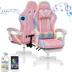 Led Computer Gaming W/ Speaker Ergonomic Office Swivel Racing Chairs Pink New. Price: $164.34.