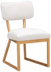 Tov Bobbie 18 3/4" Wide Wood And Cream Fabric Modern Dining Chair New. Price: $339.00.