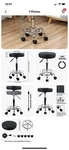 Kktoner Round Rolling Stool Chair Pu Leather Height Adjustable Swivel Drafting Open. Price: $50.00.