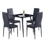 Modern Armless Accent Chairs Set Of 4, Pu Leather Home Kitchen Dining New. Price: $80.99.