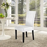 Modway Button Tufted Faux Leather Parsons Side Chair W/ Wood Legs In White New. Price: $100.25.