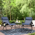 Mainstays Zero Gravity Chair Lounger, 2 Pack - Navy New. Price: $124.99.