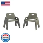 ECR4KIDS Stackable Wooden Toddler Chair 10IN Furniture Grey Wash 2-PACK New. Price: $143.98.