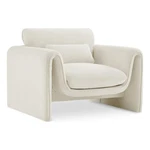 Meridian Furniture Sloan Cream Velvet Fabric Chair New. Price: $850.99.