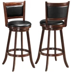Costway Pcs 29" Swivel Bar Stool Wood Counter Height Dining Chair Espresso New. Price: $189.99.