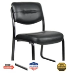 Boss Office Products B9539 Leather Sled Base Side Chair In Black, 250 New. Price: $153.36.