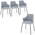Dining Chairs Set Of 4 W/ Curved Backrest Wide Seat & Armrests Durable Frame New. Price: $137.99.