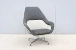 Contemporary Scott Wilson For Coalesse 1 Gray High-back Lounge Swivel Chair Used. Price: $1000.00.