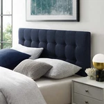 Modway Fabric Upholstered Button Tufted Square Queen Size Headboard In Navy New. Price: $118.50.