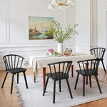 Lue Bona Black Dining Chairs Set Of 4, Farmhouse Wood - Scratch & Dent Used. Price: $206.38.