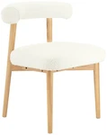 Tov Spara 23" Wide Cream Boucle And Wood Modern Dining Chair New. Price: $269.00.