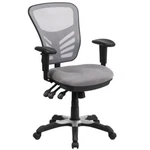 Flash Furniture Task Chair Mid-back Gray Mesh Swivel Seat Triple Paddle Control New. Price: $174.74.