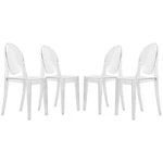 Leisuremod Marrion Modern Acrylic Dining Chair Clear Set Of 4 New. Price: $351.99.