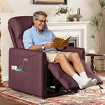 Compact Dark Purple Power Recliner Chair With Usb For Small Spaces New. Price: $334.99.