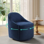 Linsy Swivel Accent Storage Comfy Chenille Barrel Small 360 New. Price: $254.01.