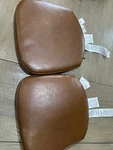 West Elm 2 Cafe Chair Pads Vegan Leather Saddle Nut New. Price: $75.00.