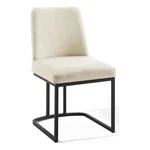 Modway Amplify 18" Sled Base Polyester Fabric Dining Side Chair Black/beige New. Price: $182.99.