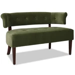 Jennifer Taylor Home Jared Roll Arm Tufted Bench Settee Olive Green Velvet New. Price: $400.13.