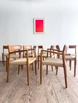 10 Danish Mid Century Design Chairs, Teak, Niels #57 #77, J.l. Mollers Gebraucht. Price: $8644.24.