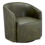 Pemberly Row Modern Fern Green Faux Leather Swivel Barrel Chair New. Price: $418.57.