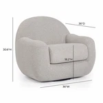Pemberly Row Contemporary Warm Gray Boucle Upholstered Swivel Chair New. Price: $692.55.