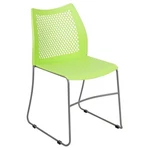 Flash Furniture Hercules Perforated Plastic Sled Base Stacking Chair Green New. Price: $118.99.