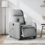 Electric Massage Recliner Chair Light Gray Fabric New. Price: $351.20.