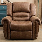 Canmov Leather Manual Recliner, Classic Comfy Arm & Back Sofa For Living Room New. Price: $332.49.