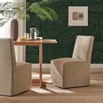Tessera Upholstered Linen-blend Slipcovered Dining Chair Almond New. Price: $278.75.