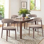 Dining Chairs Set Of 4 Modern Fabric Upholstered Farmhouse Camel Colamy Wooden New. Price: $480.99.