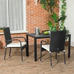 Outsunny Outdoor Dining Chairs W/ Cushion Patio Wicker Chair, White New. Price: $79.90.