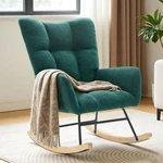 Nursery Rocking Chair Glider Rocker Upholstered Padded Seat Green Dumos Teddy New. Price: $129.99.