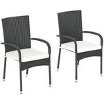 Outsunny Outdoor Dining Chairs W/ Cushion Patio Wicker Chair, White New. Price: $74.99.