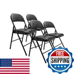 Amazon Basics Vinyl-padded Folding Chairs Steel, Comfortable, Events (each) New. Price: $155.99.