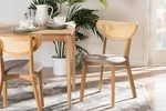 Baxton Studio Dannell Natural Oak Dining Chairs Set Of 2 New. Price: $300.00.